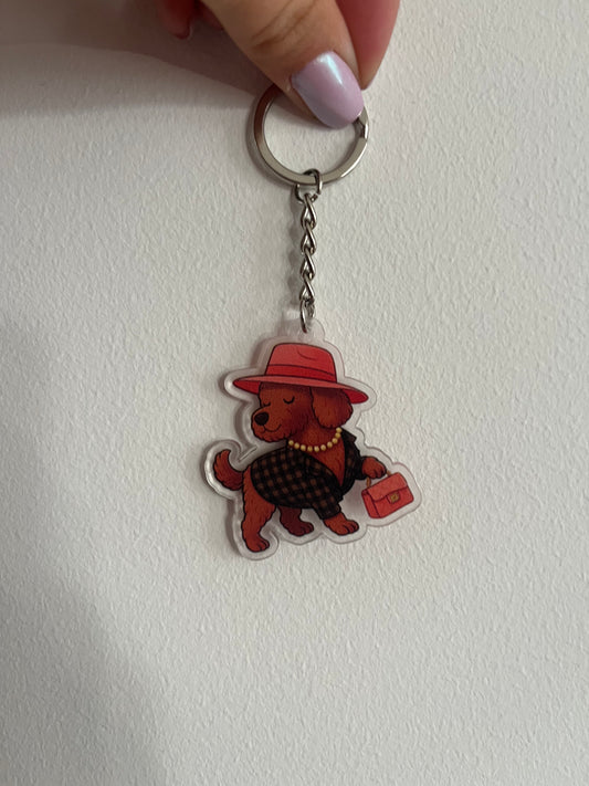 sleutelhanger labradoodle vrouw