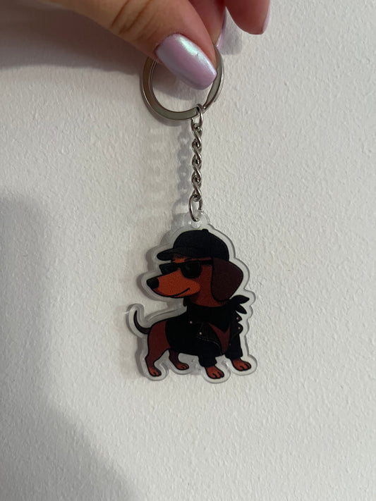 sleutelhanger teckel man