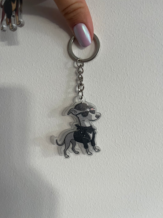 sleutelhanger whippet man